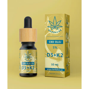 Herbalus CBD Olej 5 % s vitamíny D3 + K2 10 ml